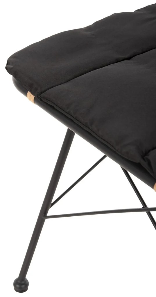 Καρέκλα ALLEGRA C5691.11 Μεταλλική με Wicker Μπεζ - Μαύρο 51x54x84Υεκ. 51x54x84 εκ.