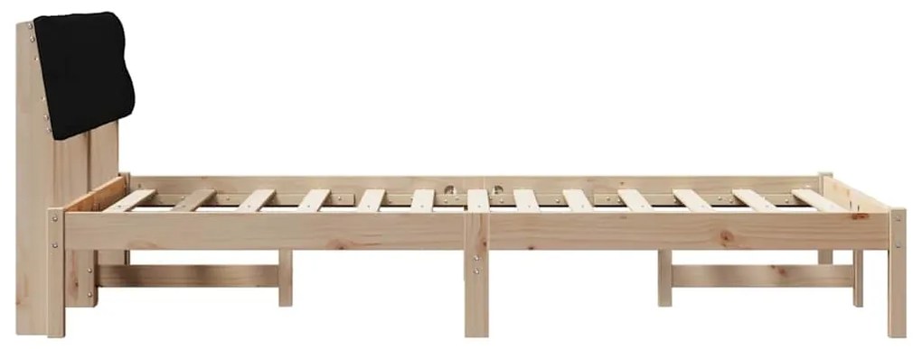 vidaXL Σκελετός Κρεβατιού με κεφαλάρι Καφέ και μαύρο 120 x 200 cm