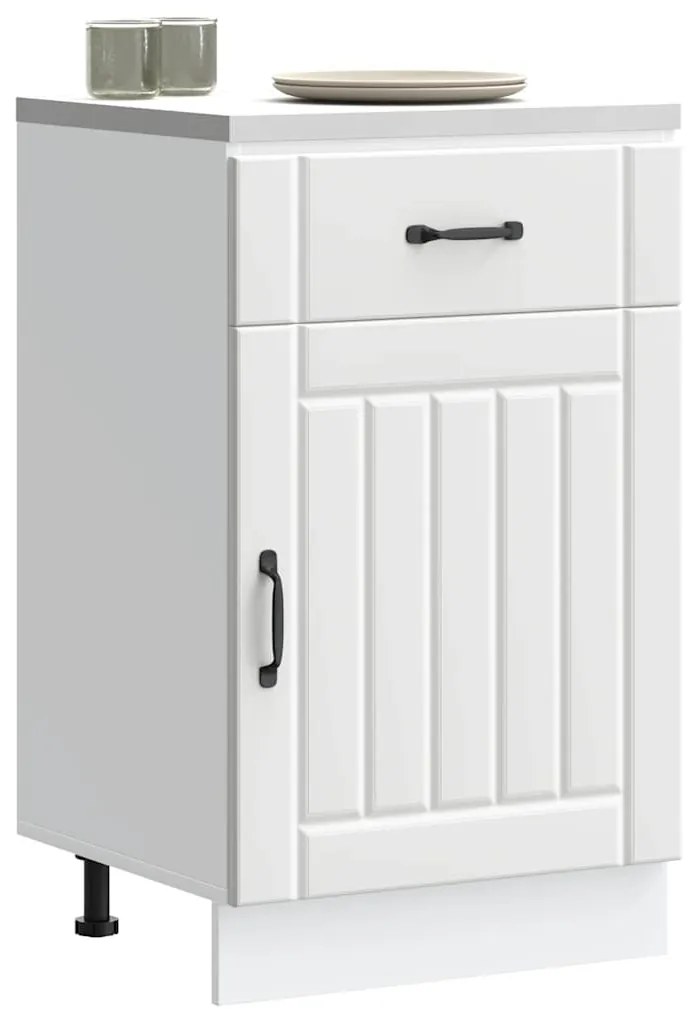 ντουλάπι βάσης κουζίνας Lucca Λευκό κατασκευασμένο ξύλο