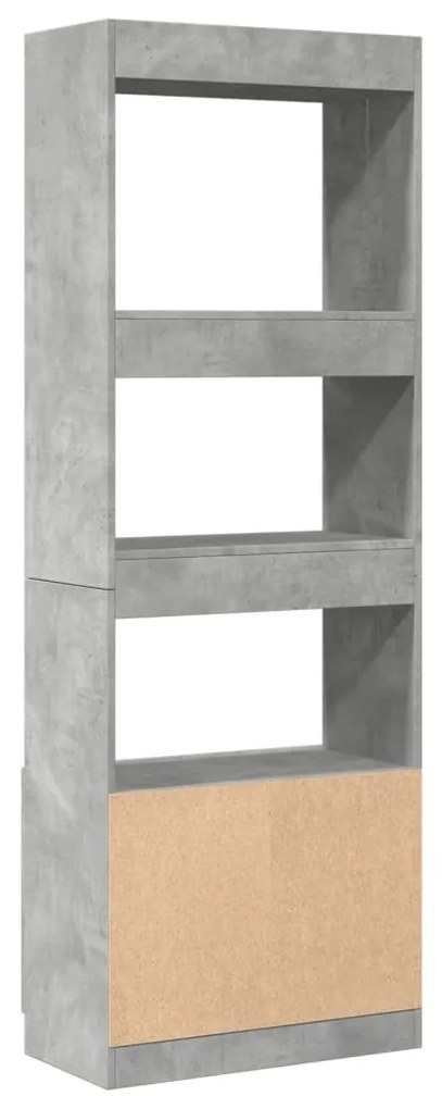 vidaXL Ντουλάπι Γκρι Σκυρ. 63x33x180 εκ. από Επεξεργασμένο Ξύλο