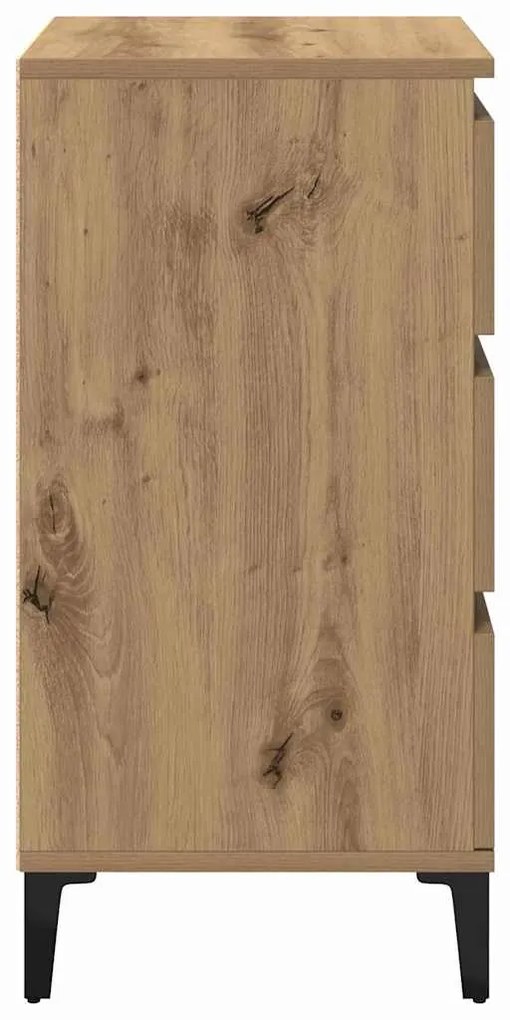 vidaXL Κομοδίνο artisan δρυς 40 x 35 x 70 εκ. Επεξεργασμένο ξύλο