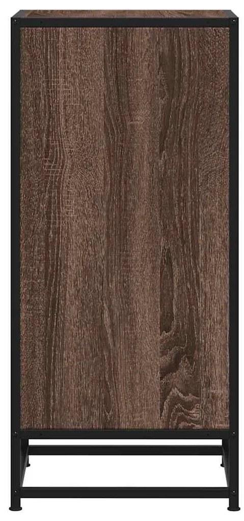 vidaXL Ραφιέρα Καφέ Δρυς 35,5x35x76 εκ. Επεξ. Ξύλο + Μέταλλο