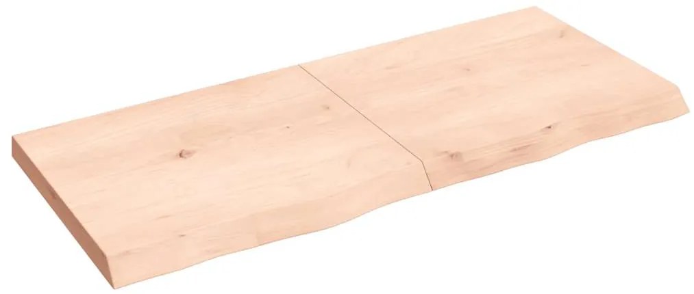 vidaXL Ράφι Τοίχου 140x60x(2-6) εκ. από Ακατέργαστο Μασίφ Ξύλο Δρυός