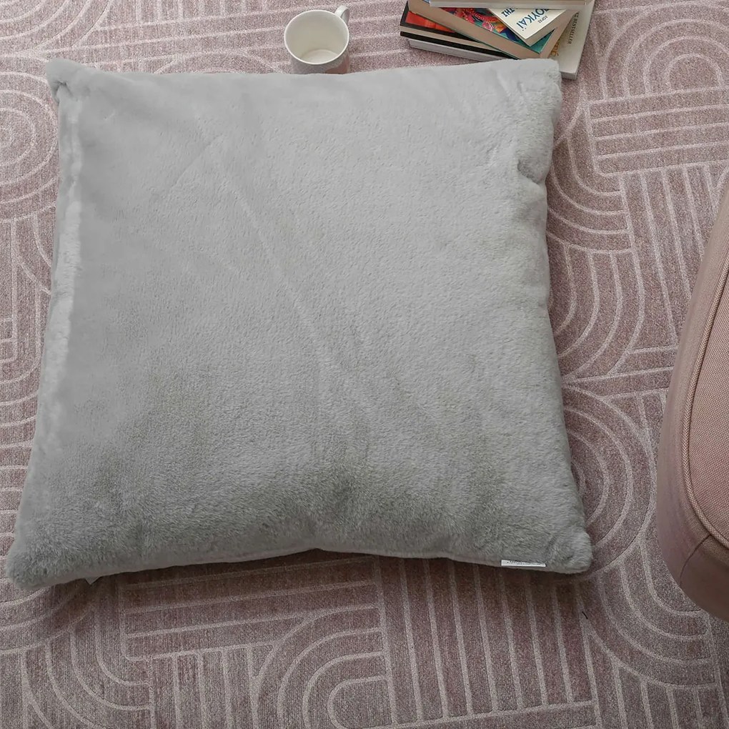 Διακοσμητικό Μαξιλάρι Γούνινο (70x70) Pol Rugs &amp; Mats Rabbit Silver