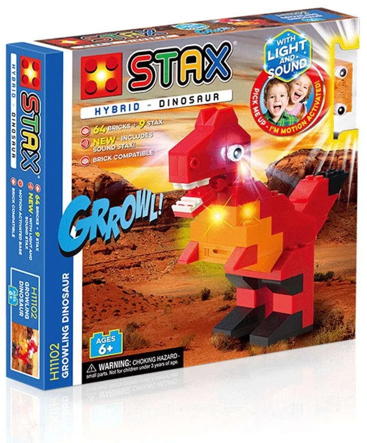 Τουβλάκια Growling Dinosaur (Σετ 73Τμχ) LS-H11102 Multi Light STAX