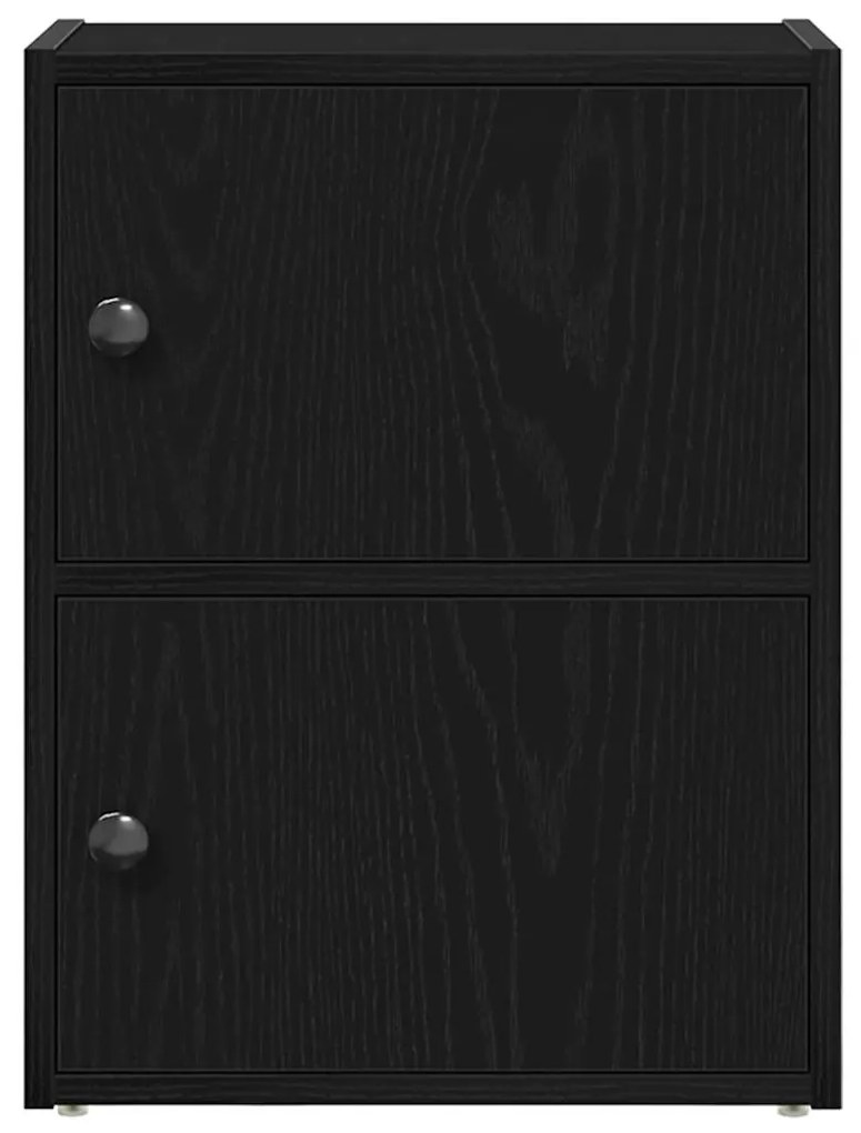 vidaXL Βιβλιοθήκη Μαύρη Δρυς 40x24x52 εκ. Κατασκευασμένο ξύλο