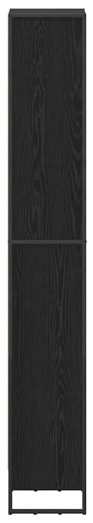 vidaXL Βιβλιοθήκη Μαύρη Οξυά 80 x 30 x 155 εκ Επεξεργασμένο ξύλο