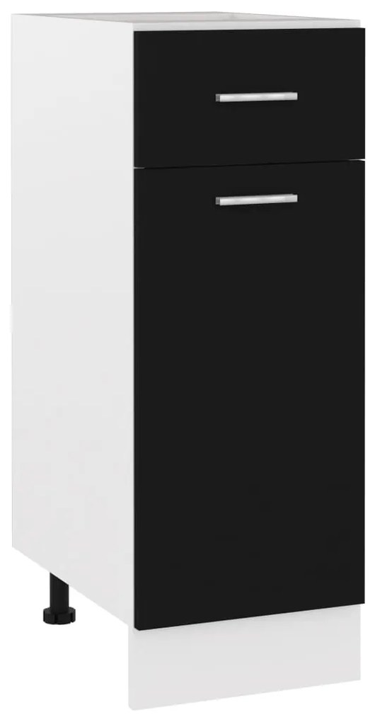 vidaXL Ντουλάπι με Συρτάρι Lyon Μαύρο 30x46x81,5 εκ. Επεξ. Ξύλο