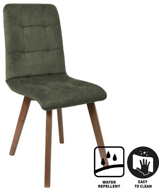 Καρέκλα Τραπεζαρίας NEW T-17 Fylliana Λαδί με Grey Oak πόδια 42x48x87εκ. 2αδα 42x48x87 εκ.
