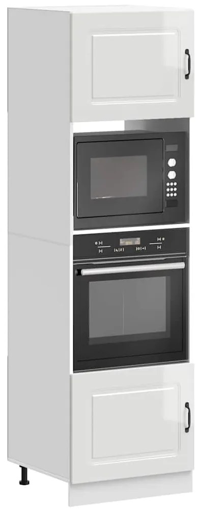 vidaXL Ντουλάπια φούρνου 2 τεμ. Lucca Λευκά από Επεξεργασμένο Ξύλο