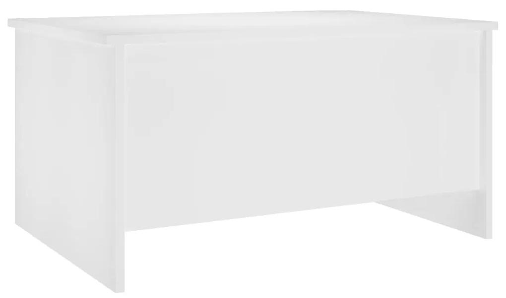 Τραπεζάκι Σαλονιού Λευκό 80x55,5x41,5 εκ. Επεξεργ. Ξύλο - Λευκό
