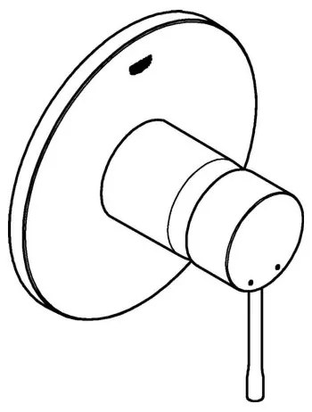 Εξωτερικά μέρη μπαταρίας ντουζιέρας Grohe Essence New-Xruso Mat-18,8 x 16,3