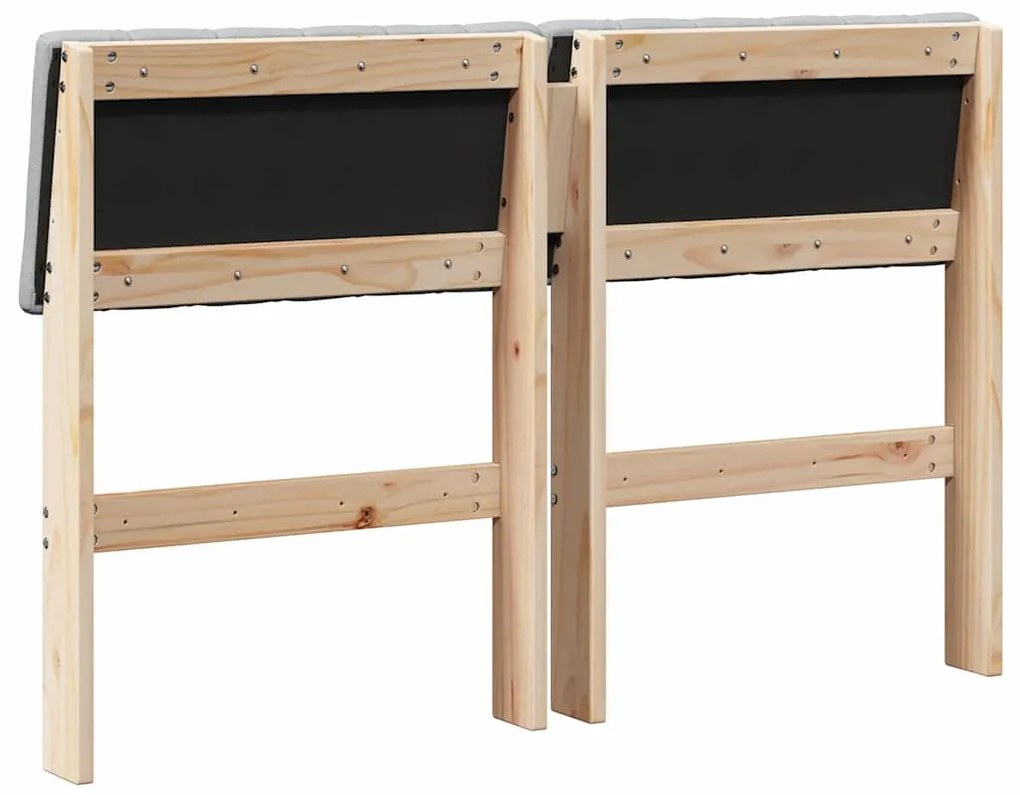 vidaXL Ταπετσαρισμένο κεφαλάρι Ανοιχτό γκρι 120 cm