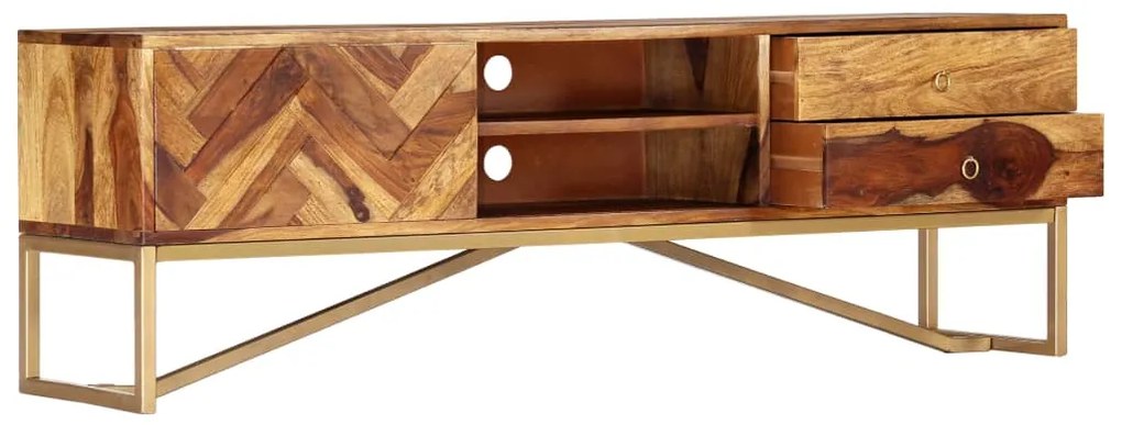 vidaXL Έπιπλο Τηλεόρασης 140 x 30 x 45 εκ. από Μασίφ Ξύλο Ακακίας
