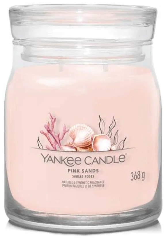 Αρωματικό Κερί Pink Sands Medium 1629996E 9,3x11,4cm Pink Yankee Candle Wax,Glass