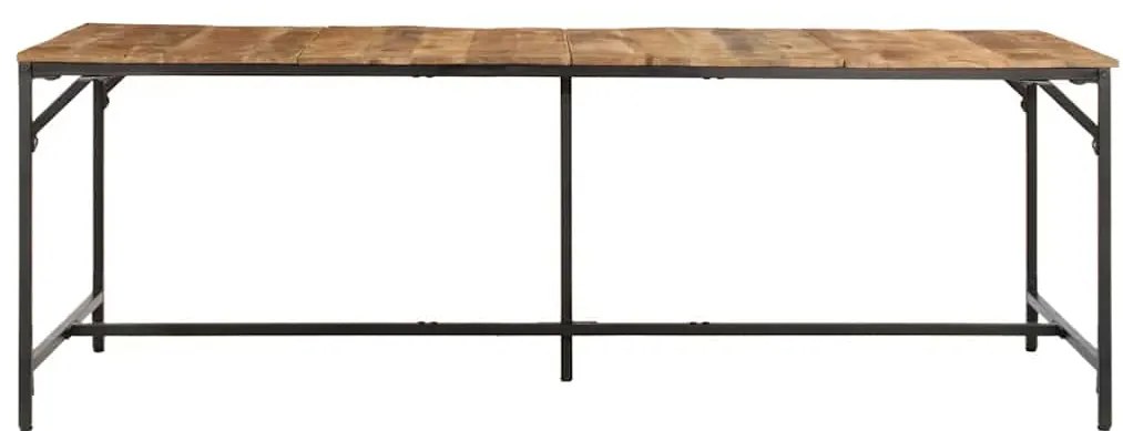 vidaXL Τραπεζαρία 220x90x75 εκ. από Μασίφ Ακατέργαστο Ξύλο Μάνγκο