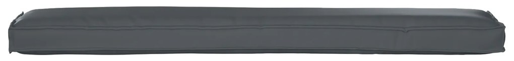 vidaXL Μαξιλάρι Πλατώ για Παγκάκι Ανθρακί 200x40x8 εκ. Oxford Fabric