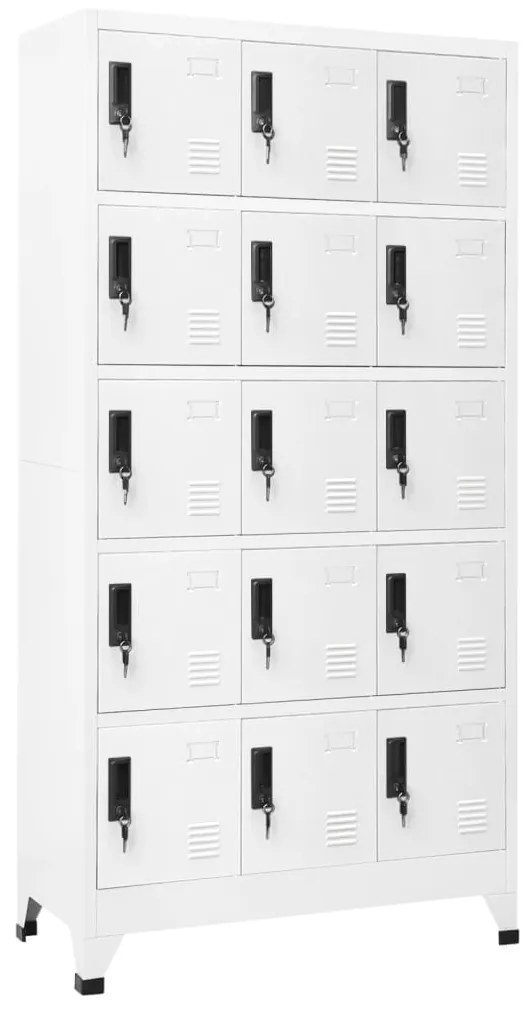 Φοριαμός Λευκός 90 x 40 x 180 εκ. Ατσάλινος