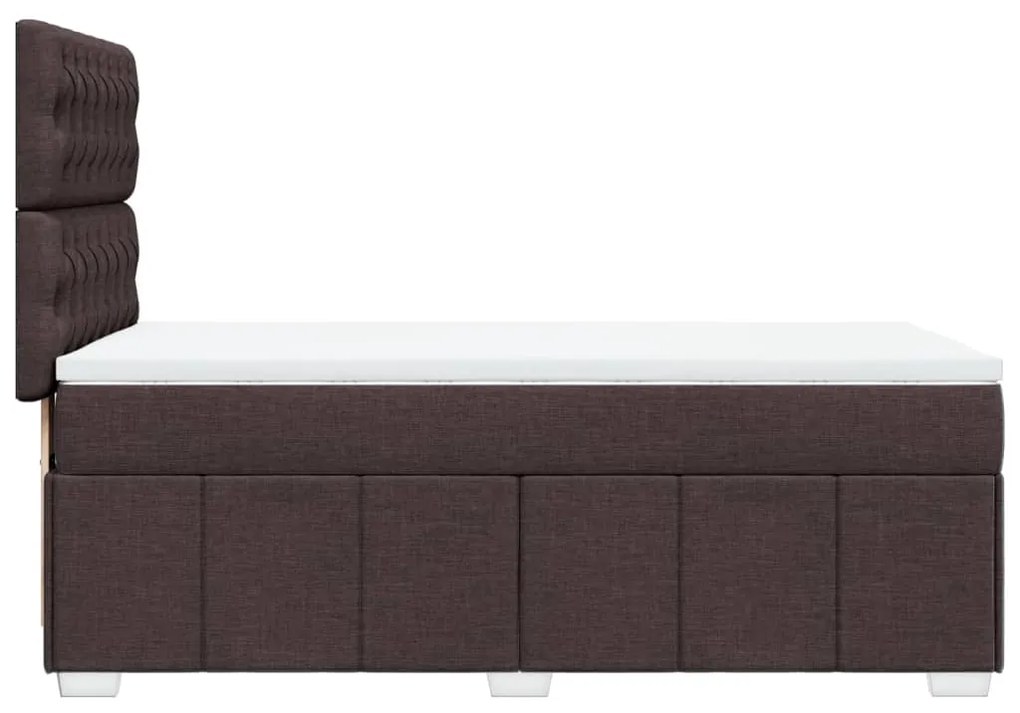 ΚΡΕΒΑΤΙ BOXSPRING ΜΕ ΣΤΡΩΜΑ ΣΚΟΥΡΟ ΚΑΦΕ 90X190 ΕΚ. ΥΦΑΣΜΑΤΙΝΟ 3293833