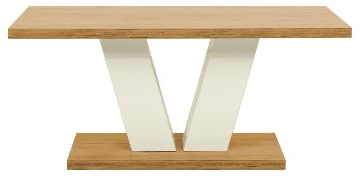 Τραπεζάκι Σαλονιού Dali Golden Oak - Λευκή Λάκα 120x60x45 εκ. 120x60x45 εκ.