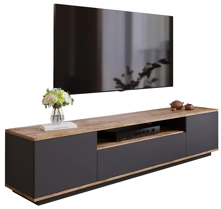 Intrahome Έπιπλο τηλεόρασης Soren Intrahome sonoma-ανθρακί 180x.44.5x44.6εκ | SKU: INTRAPA-287111167