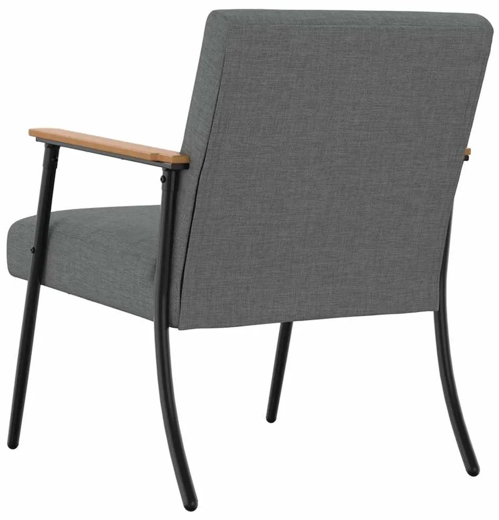 vidaXL Πολυθρόνα Σκούρο Γκρι 59 x 75 x 78 εκ ύφασμα
