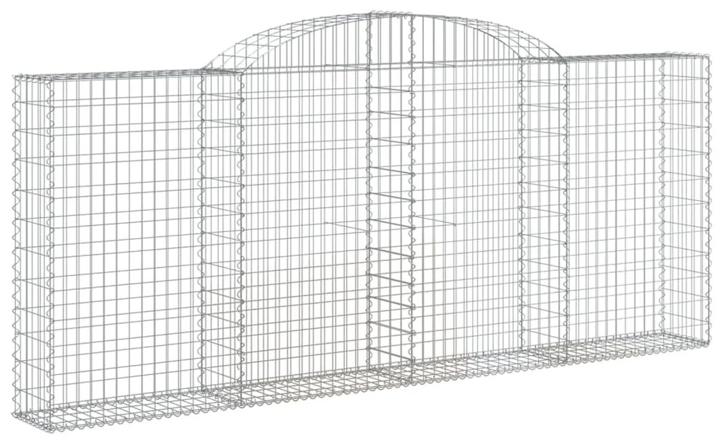 vidaXL Συρματοκιβώτια Τοξωτά 30 τεμ. 300x30x120/140 εκ. Γαλβαν. Ατσάλι