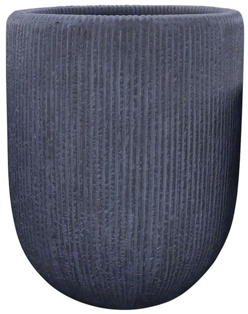 Κασπώ Πήλινο Γραμμωτό 06-00-23218-L Φ44x54cm Dark Grey Marhome Clay