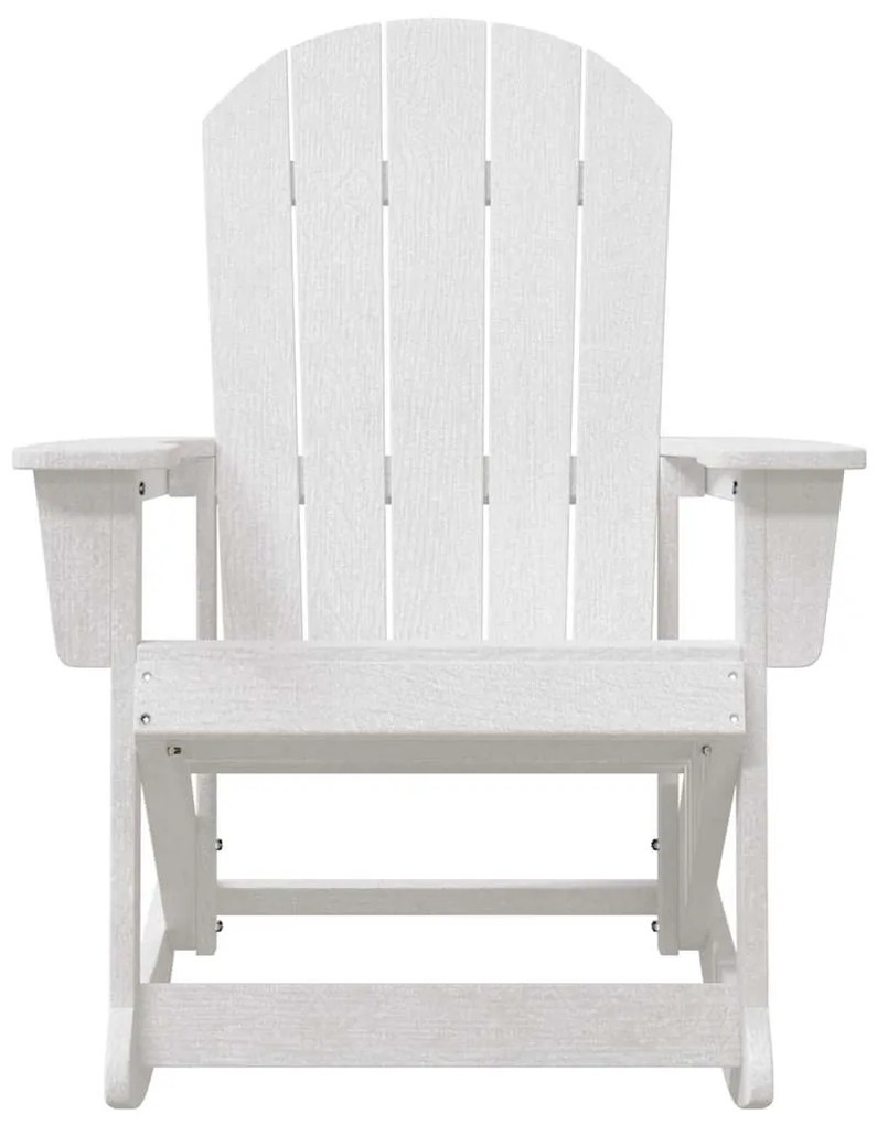 vidaXL Καθιστική Καρέκλα Ροκ Adirondack Λευκό 73.5 x 92 x 90εκ