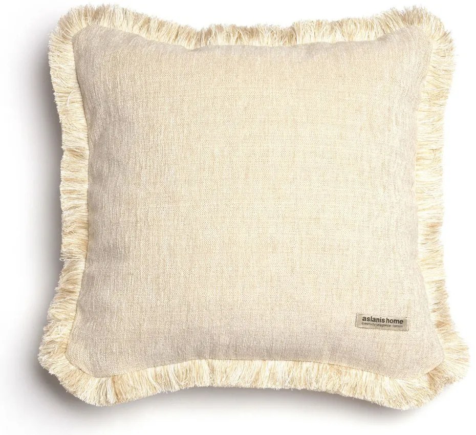 Μαξιλαροθήκη Διακοσμητική Four Seasons Trimming Sand Aslanis Home 45X45 Cotton,Chenille