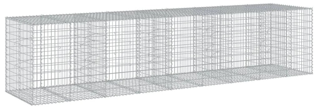 vidaXL Συρματοκιβώτιο με Κάλυμμα 450x100x100εκ από Γαλβανισμένο Χάλυβα