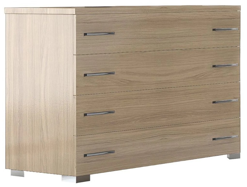 Intrahome Συρταριέρα με 4 συρτάρια σε χρώμα δρυς 100x39x73 Intrahomesa-00652741