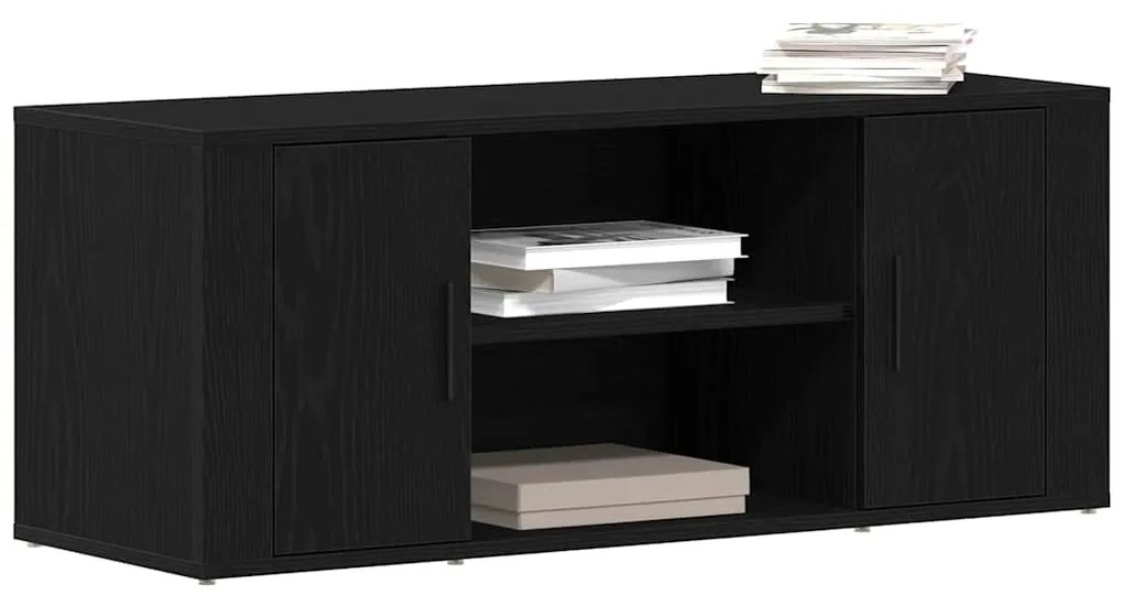 vidaXL Τηλεοπτική Βάση Μαύρη δρυς 100 x 35 x 40 εκ Επεξεργασμένο ξύλο