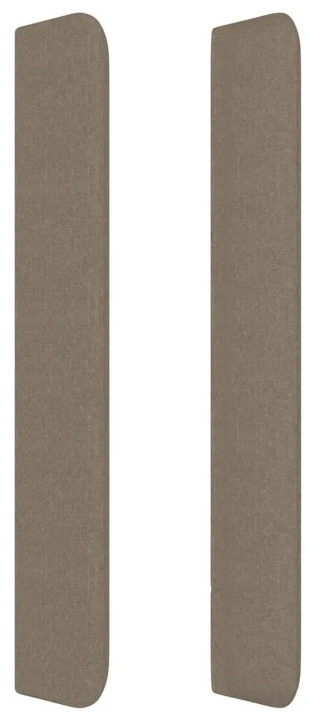 Κεφαλάρι με Πτερύγια Taupe 183x16x118/128 εκ. Υφασμάτινο - Μπεζ-Γκρι