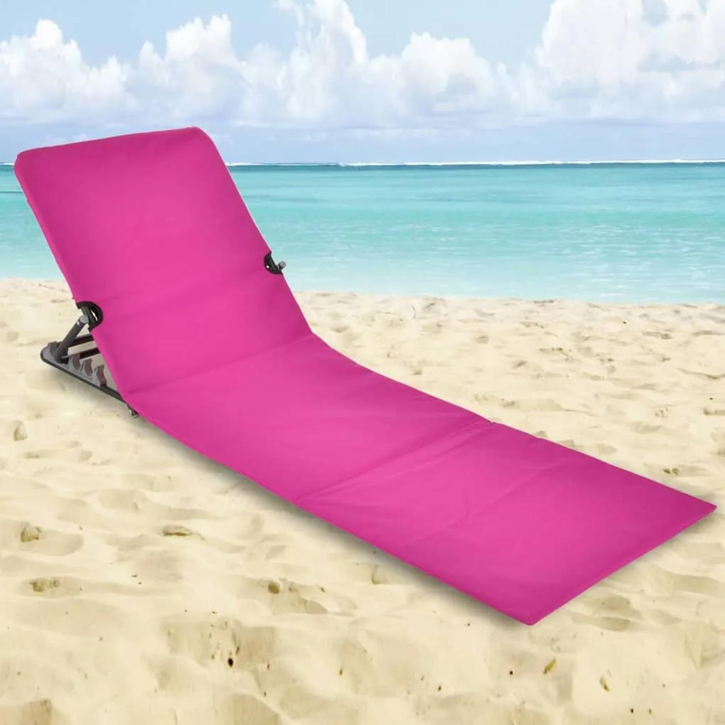 HI Στρώμα - Ξαπλώστρα Παραλίας Πτυσσόμενο Ροζ από PVC