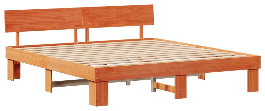 vidaXL Σκελετός Κρεβατιού Καφέ κεριού 180 x 200 cm Ξύλο πεύκου