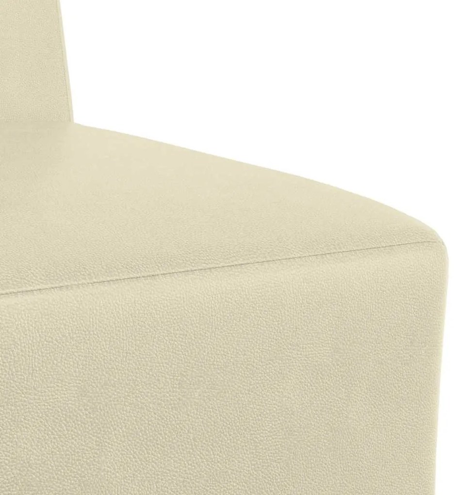 vidaXL Μοναδικός Καναπές χωρίς Χερούλια Κρεμ 55 x 74 x 82 εκ.