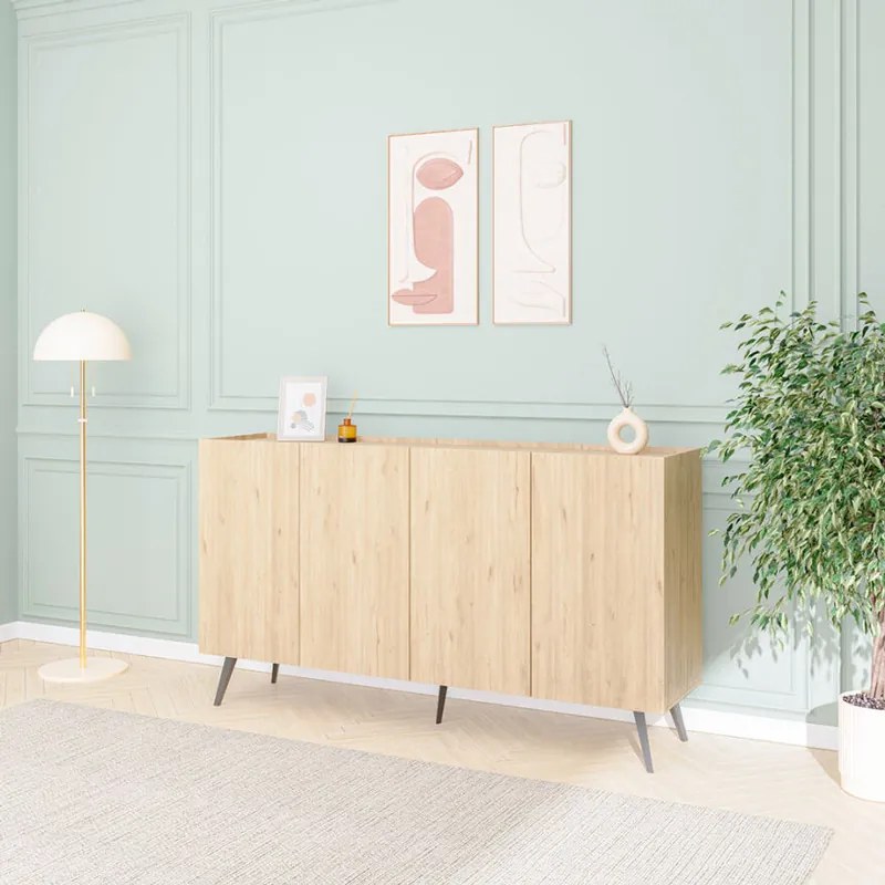 Μπουφές Kudro pakoworld σε oak απόχρωση 180x43x100εκ (1 τεμάχια)
