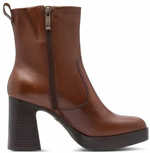 Μποτάκια με τακούνι, δερμάτινα