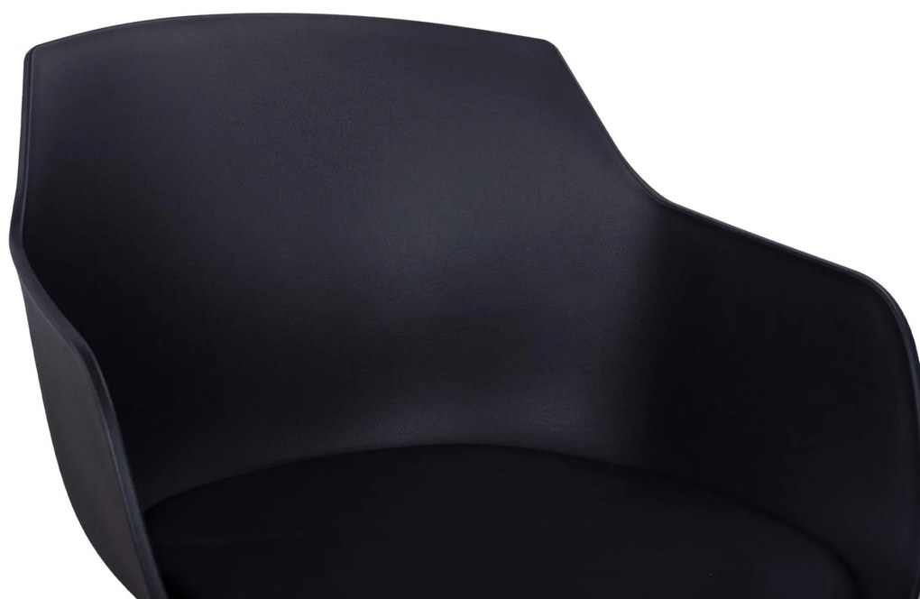 Καρέκλα Tραπεζαρίας LUCIE Μαύρη με Μεταλλικά πόδια 56x57x80εκ. 2αδα 56x57x80 εκ.