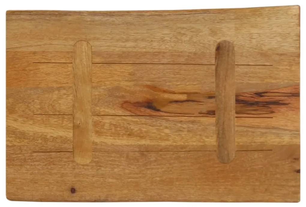vidaXL Επιφάνεια Τραπεζιού 60x40x3,8 εκ. Live Edge Μασίφ Ξύλο Μάνγκο