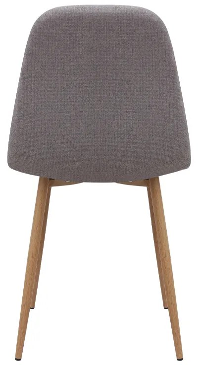 Καρέκλα τραπεζαρίας Iris Megapap ανοιχτό μπεζ ύφασμα - μεταλλικό φυσικό πόδι 43x50x85εκ.