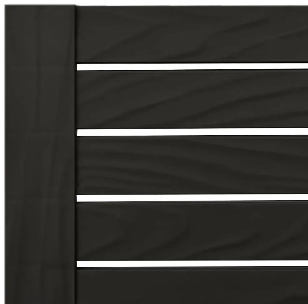 Ξαπλώστρα Διπλή Μαύρη 155 x 138 x 83 εκ. από Πολυπροπυλένιο - Μαύρο