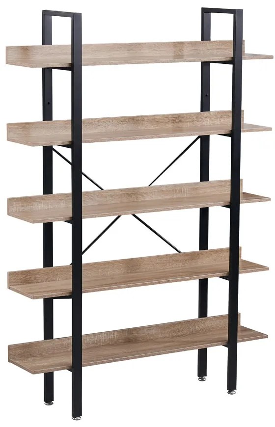 Liberta HORIZON ΒΙΒΛΙΟΘΗΚΗ 5ΡΑΦΙΑ SONOMA ΜΑΥΡΟ 120x28xH170cm 120x28xH170cm 28-0220
