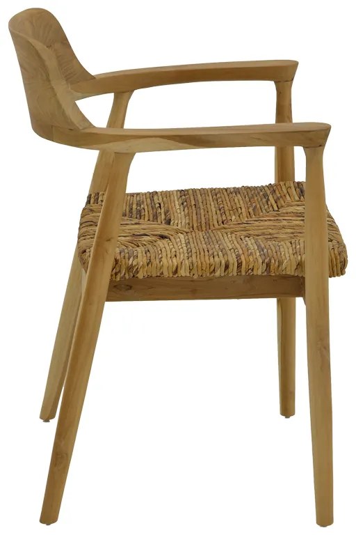 ΠΟΛΥΘΡΟΝΑ DENVERONE PAKOWORLD ΦΥΣΙΚΟ TEAK ΞΥΛΟ ΚΑΙ ΨΑΘΑ 57X54X79ΕΚ
