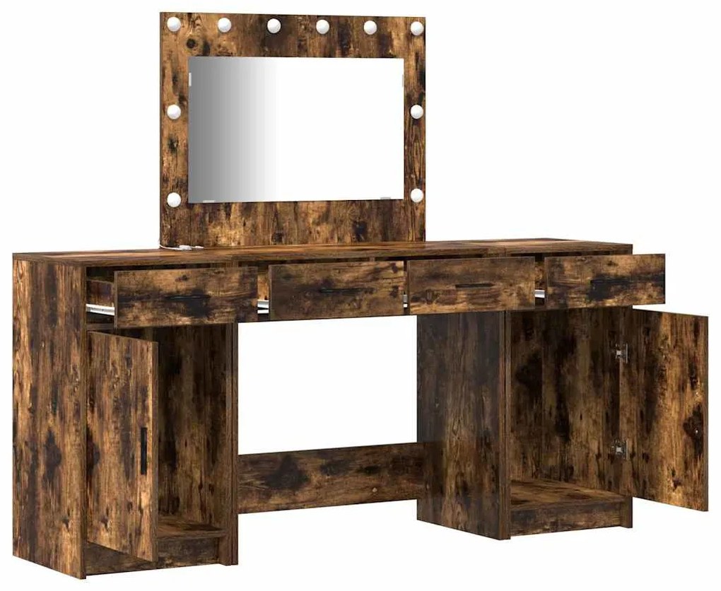 vidaXL Τραπέζι περιποίησης με συρτάρι 3 pcs Καφέ 40 x 41 x 75 εκ