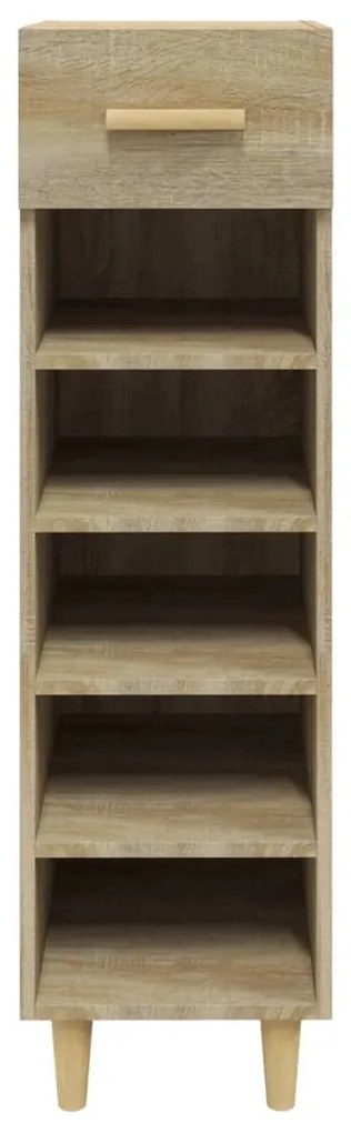 vidaXL Παπουτσοθήκη Sonoma Δρυς 30x35x105 εκ. από Επεξεργασμένο Ξύλο