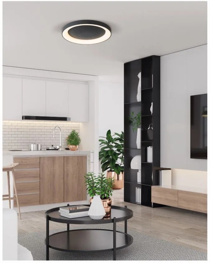 Φωτιστικό Οροφής - Πλαφονιέρα SE LED SMART 80 AMAYA CEILING BLACK Δ3 - 77-8154 - 51W - 100W - 77-8154