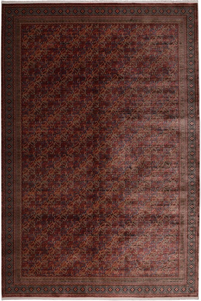 Χαλί Naf Naf Belize 62379 10 Bordo-Multi Βιοκαρπέτ 160X230cm