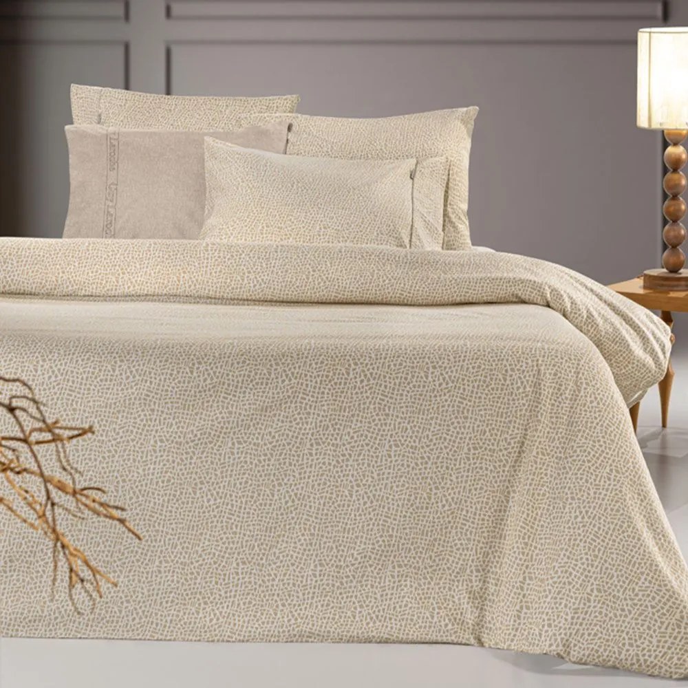 Σεντόνια Mira (Σετ 3τμχ) Mocca Guy Laroche Μονό 170x265cm 100% Cotton Flannel
